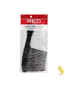Red Kiss Jumbo Rake Comb Black Peine